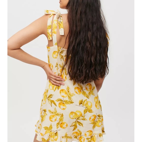 Urban Outfitters Jolene Linen Tie-Shoulder Mini Dress Size M - Picture 6 of 6